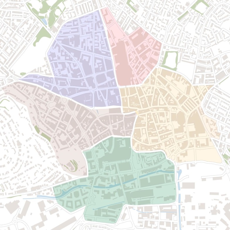 Nottingham City centre zones