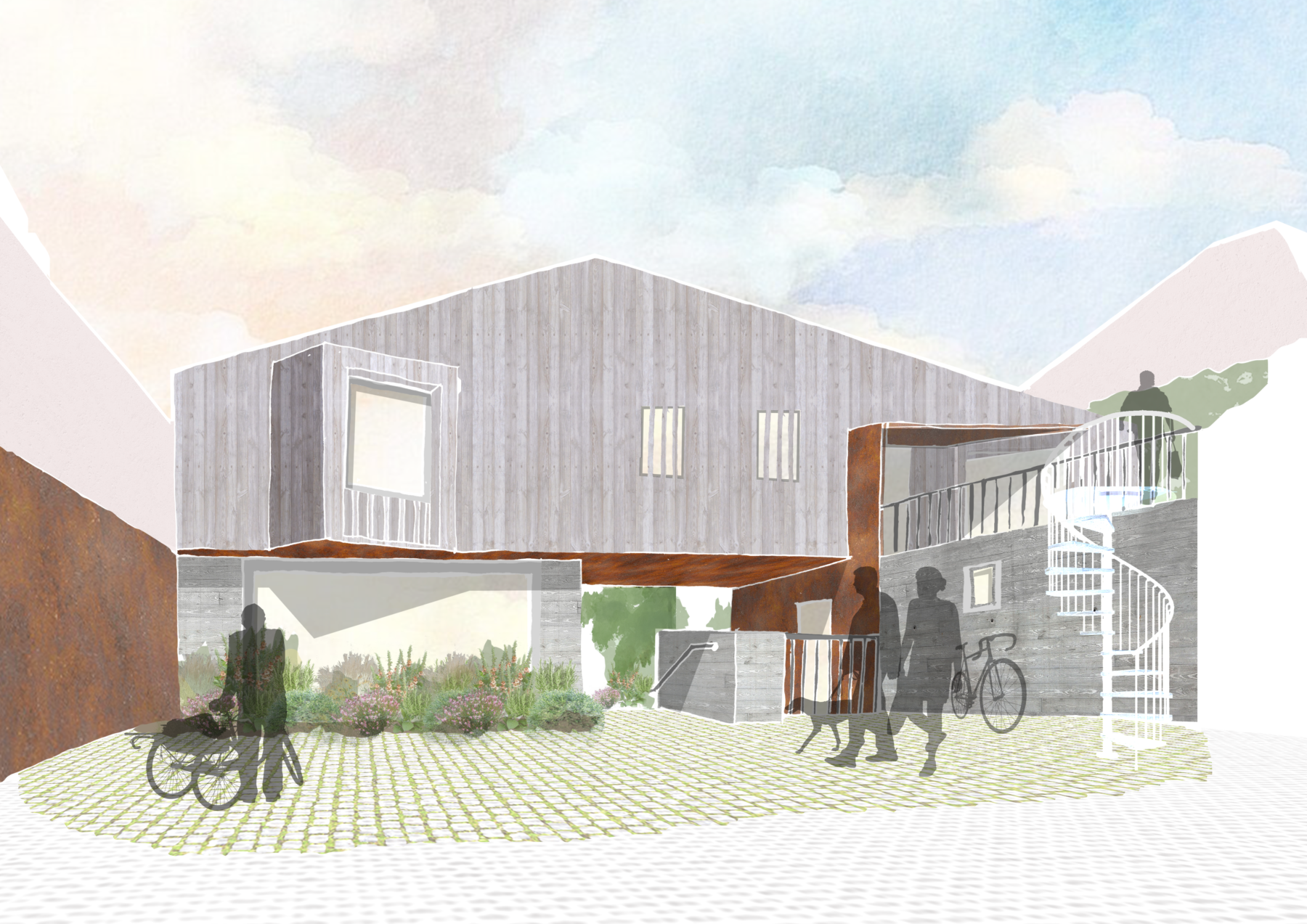 Sarah-Wigglesworth-Architects Clapton-Business-Centre Courtyard Visual 3600 1