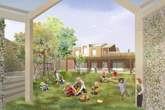 Sarah-Wigglesworth-Architects Portland-Nursery Garden-View 1800 Feature