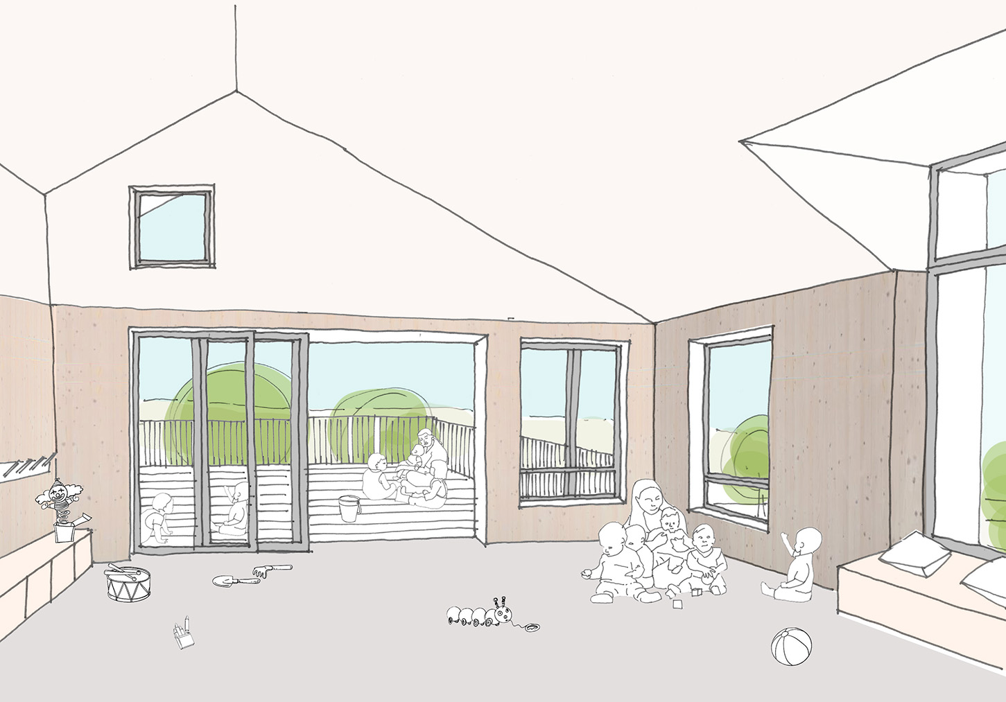 Sarah-Wigglesworth-Architects Portland-Nursery Internal-View-2 1800-slide